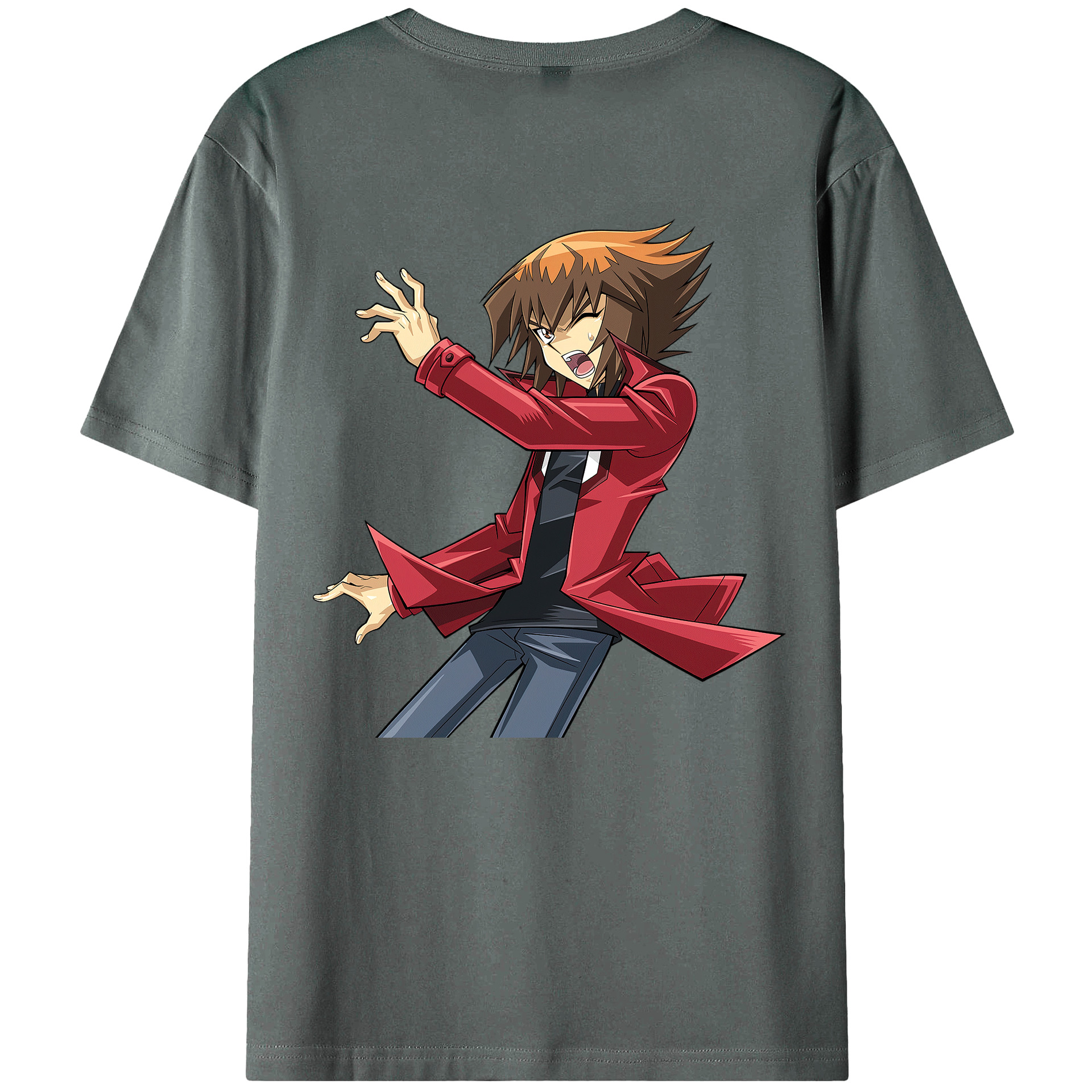 （画像用） 遊☆戯☆王 Yu-Gi-Oh! 綿100％ メンズ半袖Tシャツ（バックプリント） 通気性